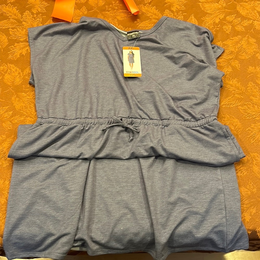 32 degrees ladies, soft lux dress with pockets color blue size XXL